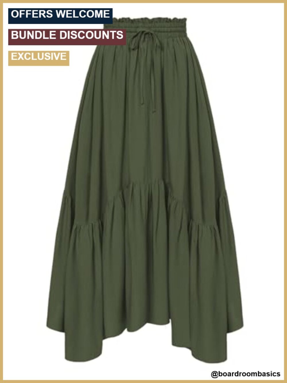 Women's Flowy Boho Renaissance Maxi Skirt with Pockets High Waist